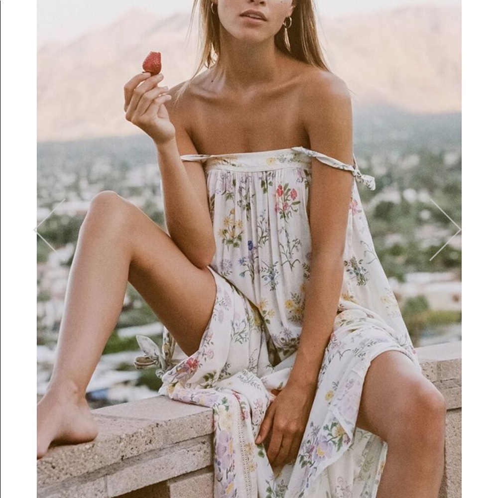 Spell Posy Maxi Sundress Gardenia